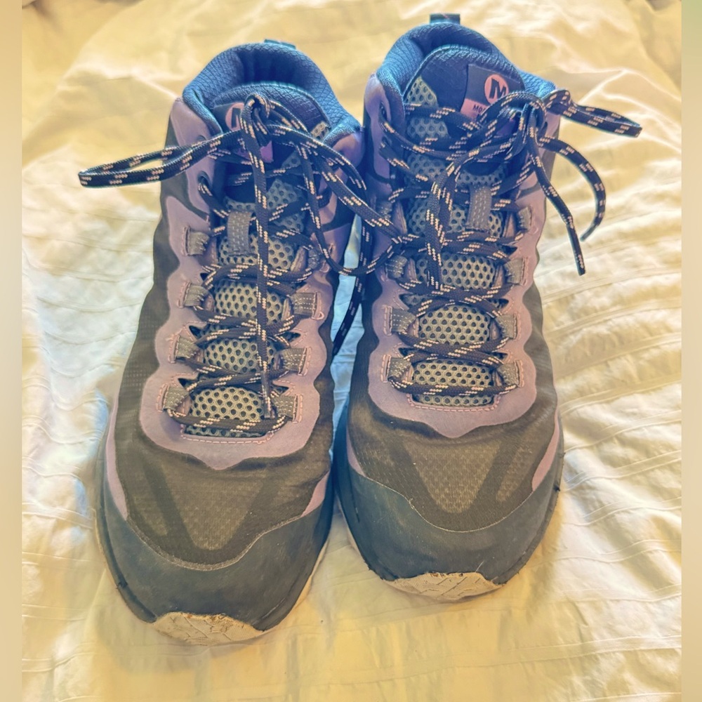 Merrell Women's Moab Speed Waterproof Mid Hiking Boots - Lichen, Sz 8.5